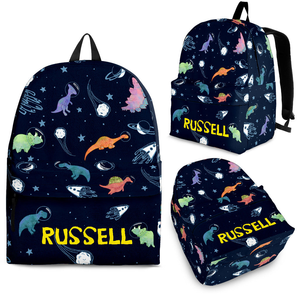 Personalized Space Dinosaur Backpack