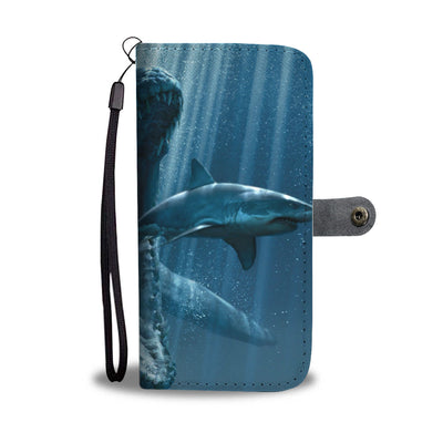 Mosasaur vs Shark RFID Wallet Phone Case