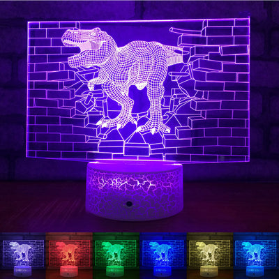 3D T-Rex with 7 Different LED Colors Night Light