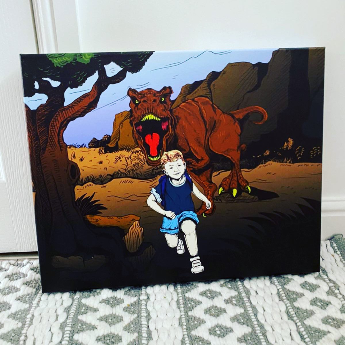 Dinosaurs & Me Personalized Canvas
