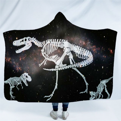 Nebula Fossil T-rex Hooded Blanket