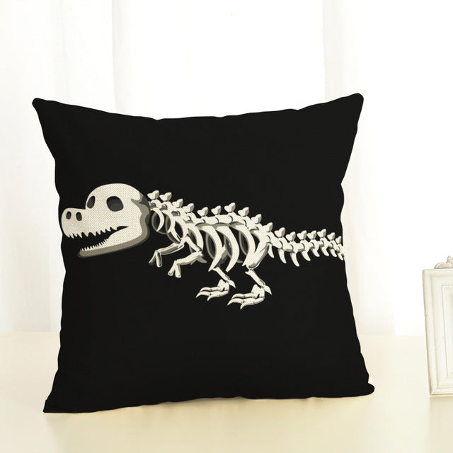 Cute Fossil T-rex Pillow Case Cover