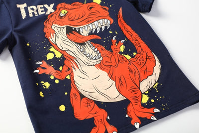 Orange T-rex Kids T-Shirt