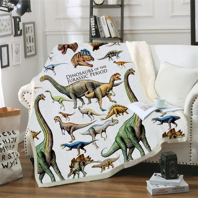 Dinosaur of the Jurassic Period Soft Blanket