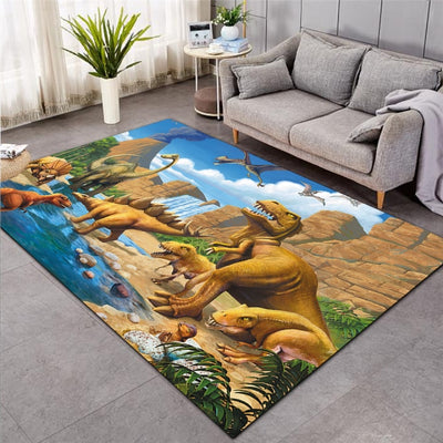 Dinosaurs by the Desert Lake Area Rug