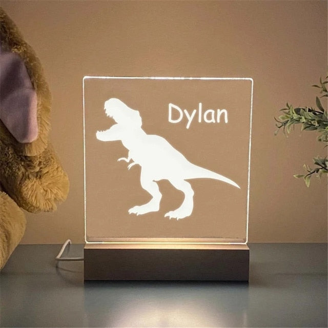 New Personalized LED Dinosaur Night Light