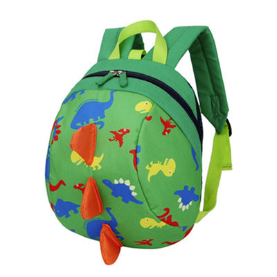 Dinosaurs Pattern Backpack with Orange/Green Tips